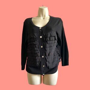 MICHAEL KORS black P/M sweater classic dressy or casual lightweight to travel